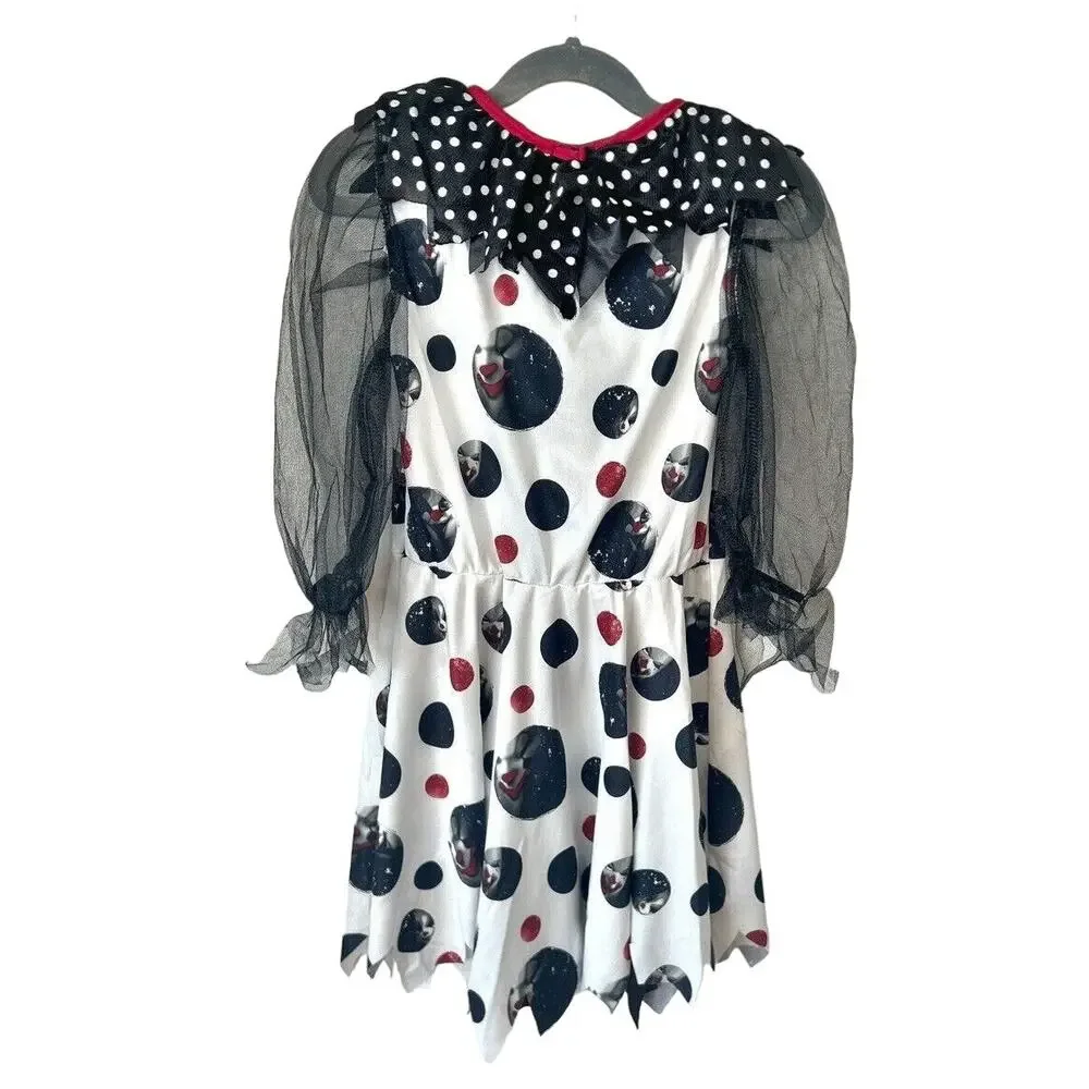 California Costume‎ Creepy Clown Costume Girls Size Small  Halloween Goth Scary